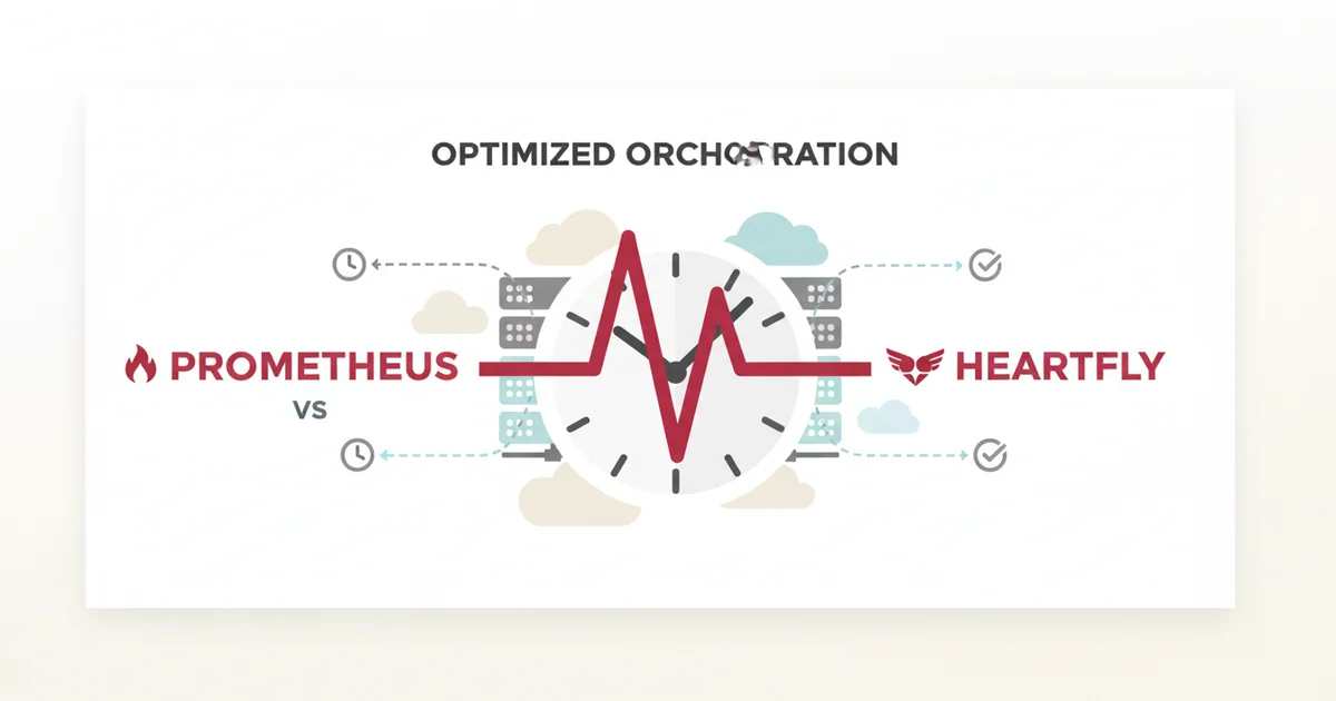 Prometheus Alertmanager vs Heartfly for Scheduled Task Monitoring — illustration